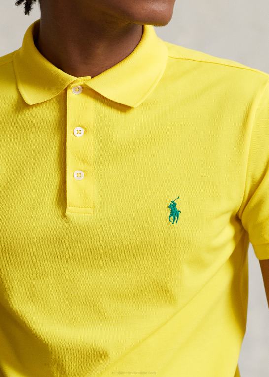 citronknus Mænd Ralph Lauren slim fit poloshirt i stretch mesh Z426B951
