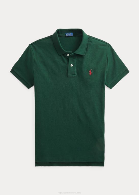college grøn/burgunder Mænd Ralph Lauren slim fit mesh behagelig poloshirt Z426B26