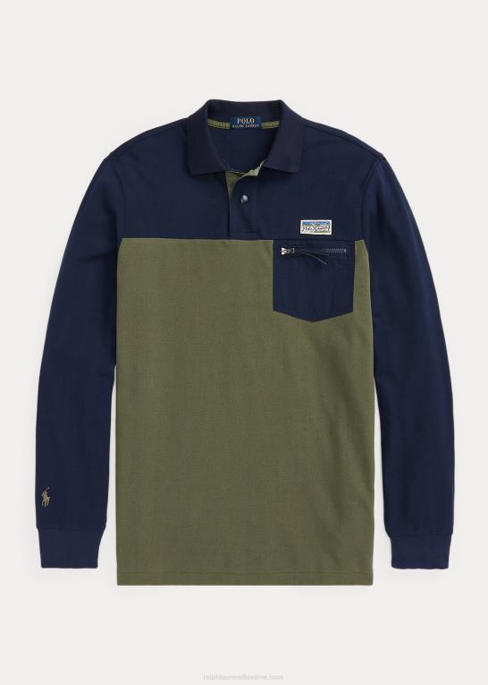 cruise navy multi Mænd Ralph Lauren klassisk pasform mesh utility poloshirt Z426B8463