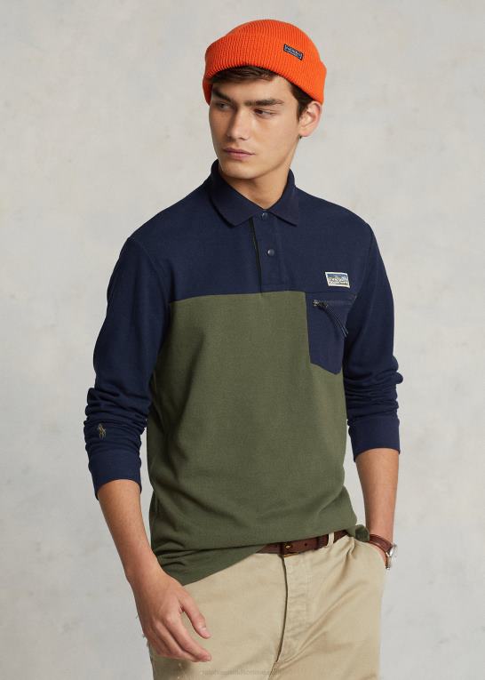 cruise navy multi Mænd Ralph Lauren klassisk pasform mesh utility poloshirt Z426B8463