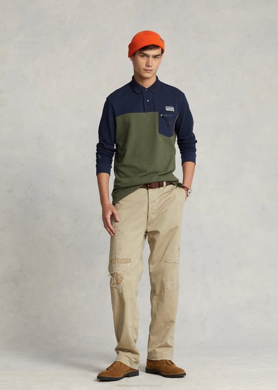 cruise navy multi Mænd Ralph Lauren klassisk pasform mesh utility poloshirt Z426B8463