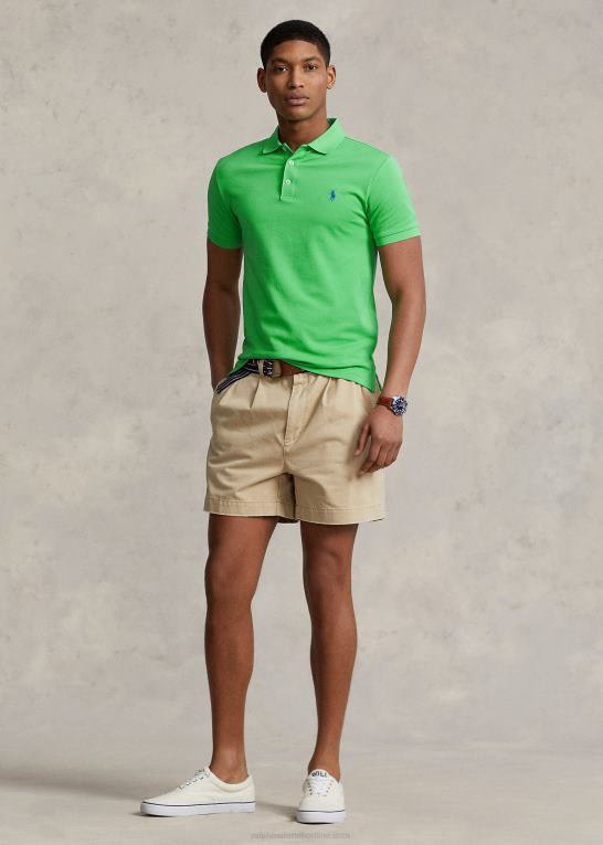 cykle grøn Mænd Ralph Lauren slim fit poloshirt i stretch mesh Z426B953
