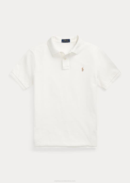 dækvask hvid Mænd Ralph Lauren slim fit mesh casual/working poloshirt Z426B2