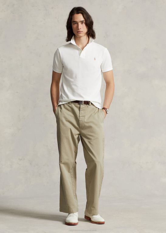 dækvask hvid Mænd Ralph Lauren slim fit mesh casual/working poloshirt Z426B2