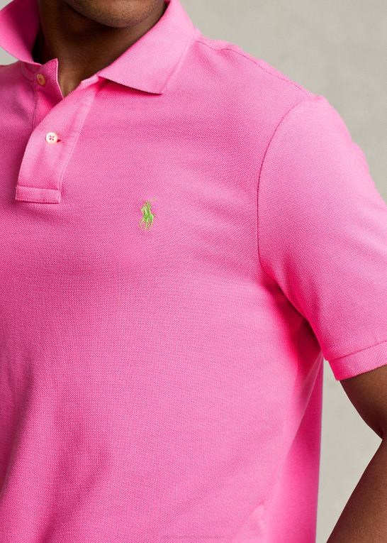 dalia pink Mænd Ralph Lauren slim fit mesh casual/working poloshirt Z426B45
