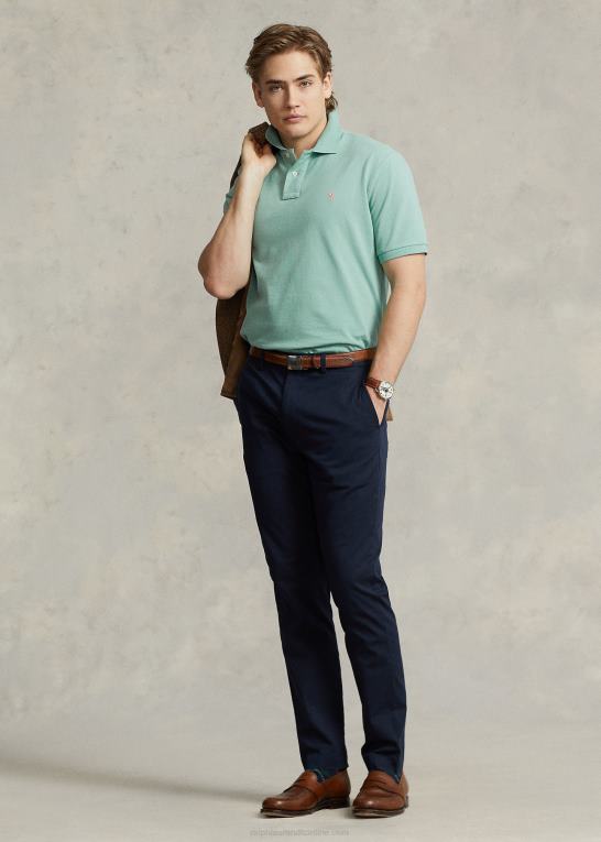 essex grøn Mænd Ralph Lauren slim fit mesh behagelig poloshirt Z426B19