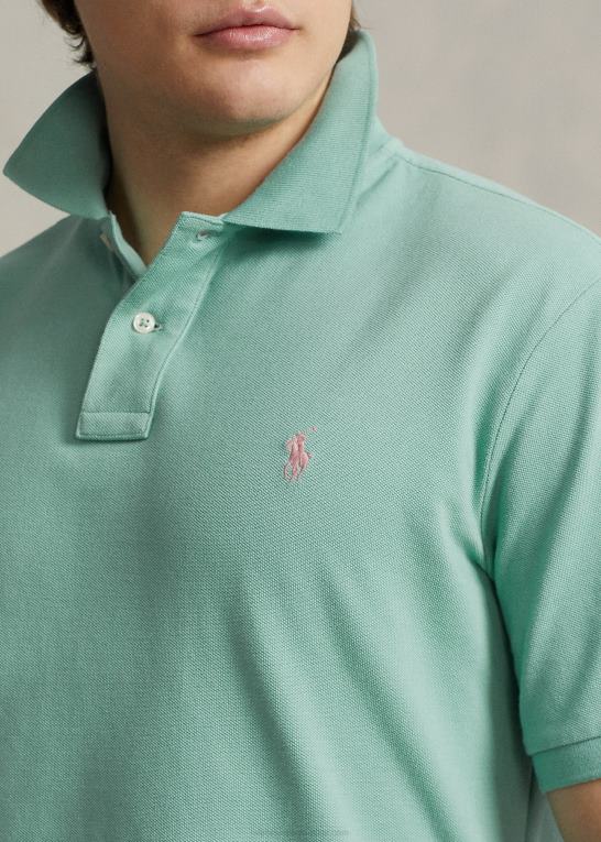 essex grøn Mænd Ralph Lauren slim fit mesh behagelig poloshirt Z426B19