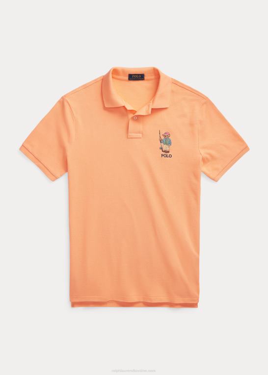 fair orange fiskebjørn Mænd Ralph Lauren klassisk pasform polo bear mesh poloshirt Z426B750