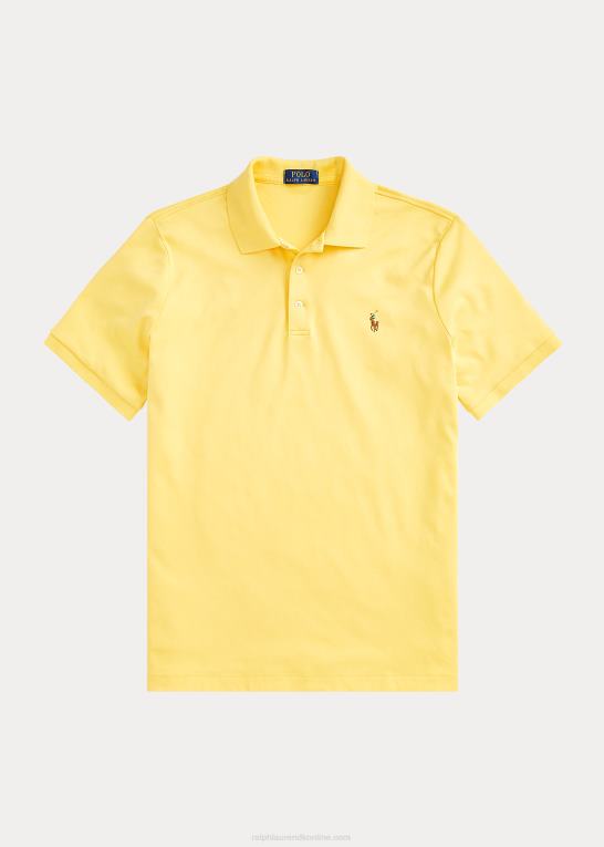 falde gul Mænd Ralph Lauren blød bomulds poloshirt - alle passer Z426B189