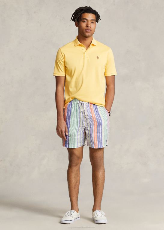 falde gul Mænd Ralph Lauren blød bomulds poloshirt - alle passer Z426B189
