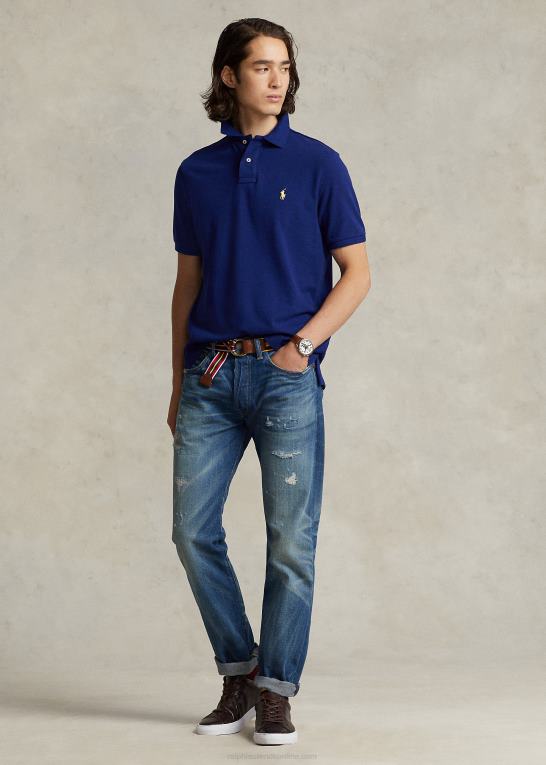 falder kongeligt/gult Mænd Ralph Lauren slim fit mesh poloshirt Z426B6