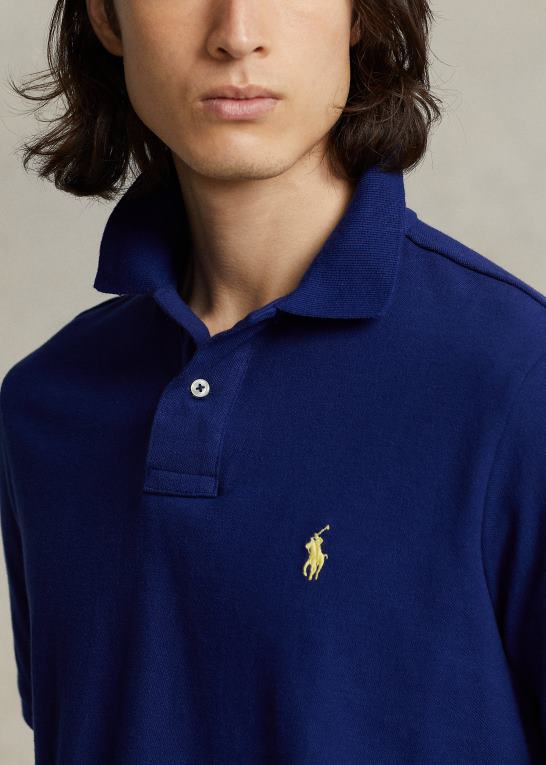 falder kongeligt/gult Mænd Ralph Lauren slim fit mesh poloshirt Z426B6