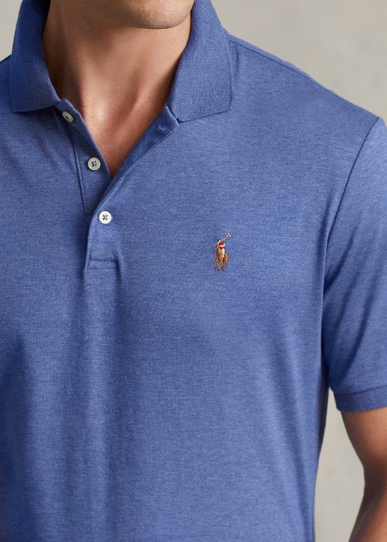 falmet kongelyng Mænd Ralph Lauren blød bomulds poloshirt - alle passer Z426B187
