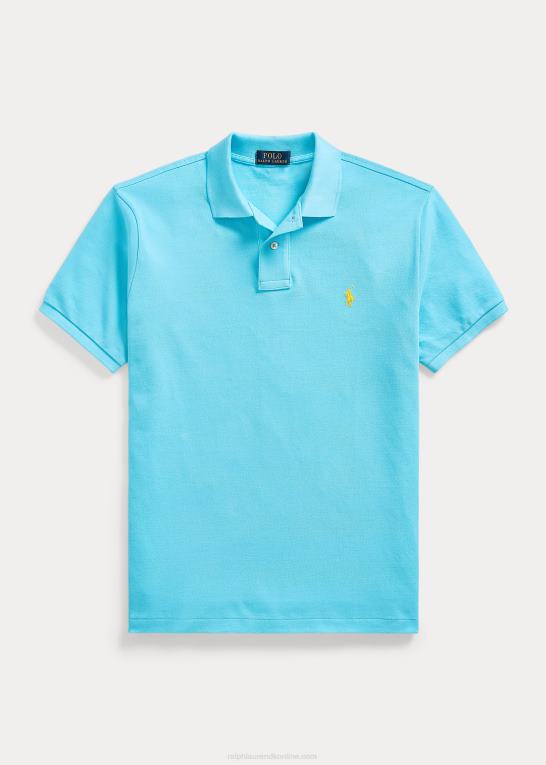 ferie blå Mænd Ralph Lauren slim fit mesh poloshirt Z426B8366