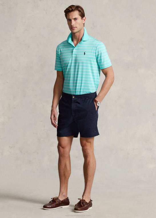 ferie blå/hvid Mænd Ralph Lauren klassisk pasform ydeevne poloshirt Z426B685