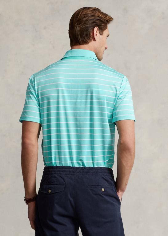 ferie blå/hvid Mænd Ralph Lauren klassisk pasform ydeevne poloshirt Z426B685