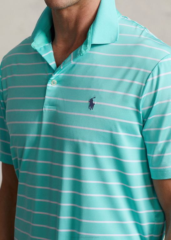 ferie blå/hvid Mænd Ralph Lauren klassisk pasform ydeevne poloshirt Z426B685