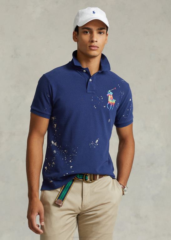 ferskvand Mænd Ralph Lauren klassisk pasform stor pony mesh poloshirt Z426B8628