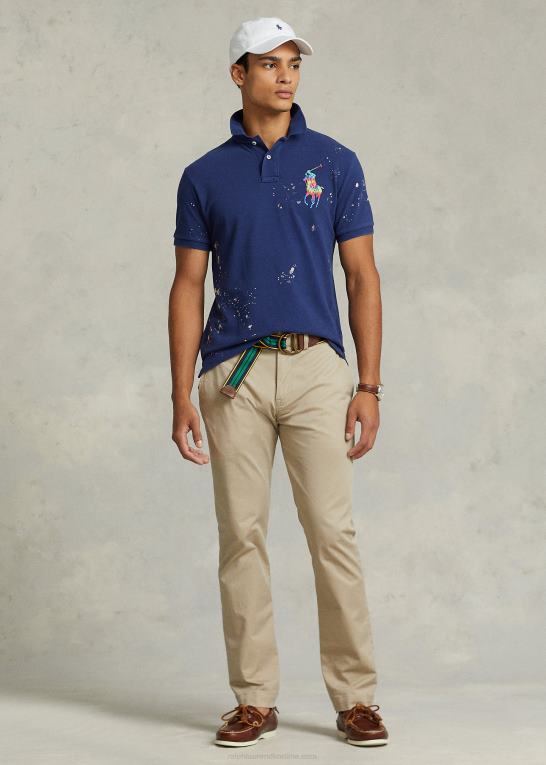 ferskvand Mænd Ralph Lauren klassisk pasform stor pony mesh poloshirt Z426B8628