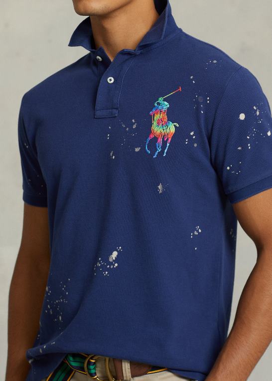 ferskvand Mænd Ralph Lauren klassisk pasform stor pony mesh poloshirt Z426B8628
