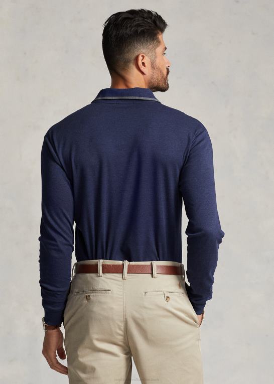 forårsflådelyng Mænd Ralph Lauren blød langærmet poloshirt i bomuld Z426B1927