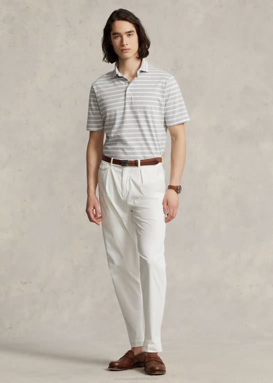 forårslyng/hvid Mænd Ralph Lauren klassisk pasform stribet jersey poloshirt Z426B1180