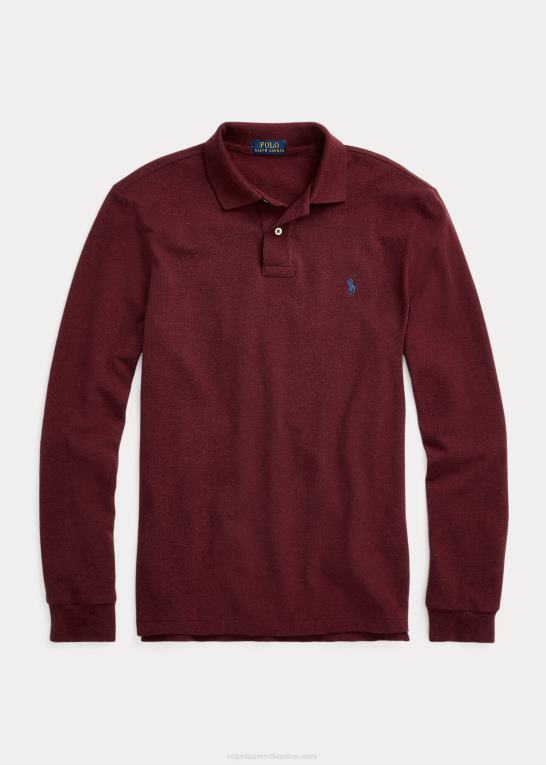 forårsvinslyng Mænd Ralph Lauren mesh langærmet poloshirt alle pasform Z426B8532