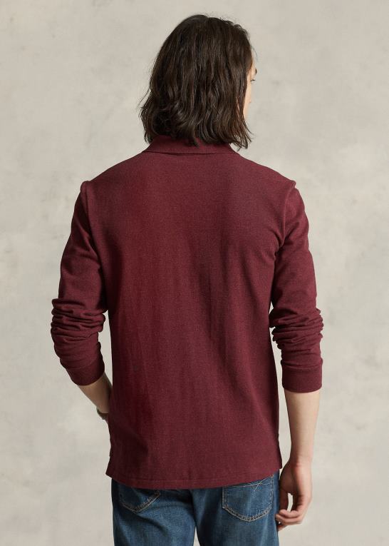 forårsvinslyng Mænd Ralph Lauren mesh langærmet poloshirt alle pasform Z426B8532