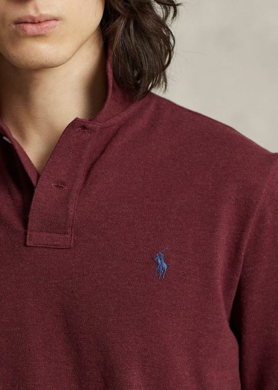 forårsvinslyng Mænd Ralph Lauren mesh langærmet poloshirt alle pasform Z426B8532