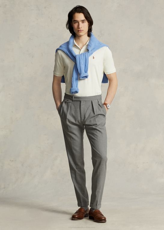 guide creme Mænd Ralph Lauren blød bomulds poloshirt - alle passer Z426B191