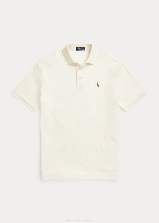 guide creme Mænd Ralph Lauren blød bomulds poloshirt - alle passer Z426B191