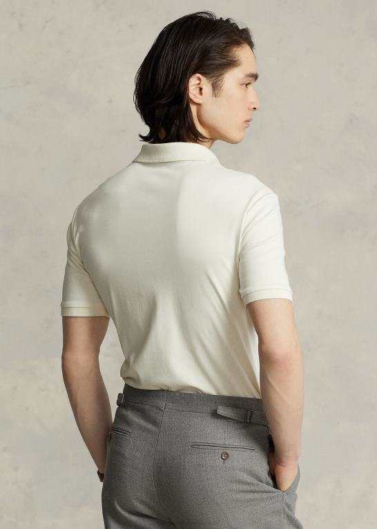 guide creme Mænd Ralph Lauren blød bomulds poloshirt - alle passer Z426B191