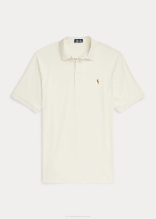 guide creme Mænd Ralph Lauren blød poloshirt i bomuld Z426B1539