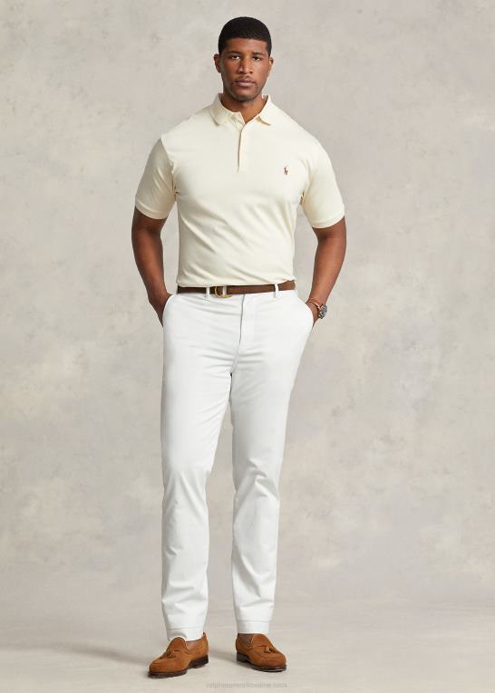 guide creme Mænd Ralph Lauren blød poloshirt i bomuld Z426B1539