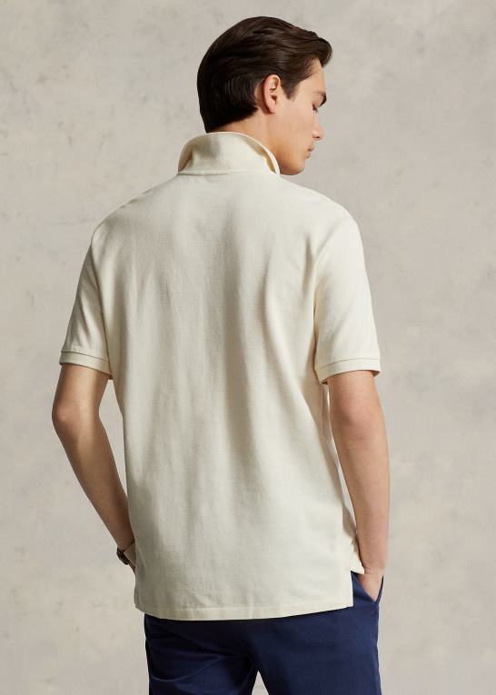 guide creme Mænd Ralph Lauren slim fit mesh casual/working poloshirt Z426B3