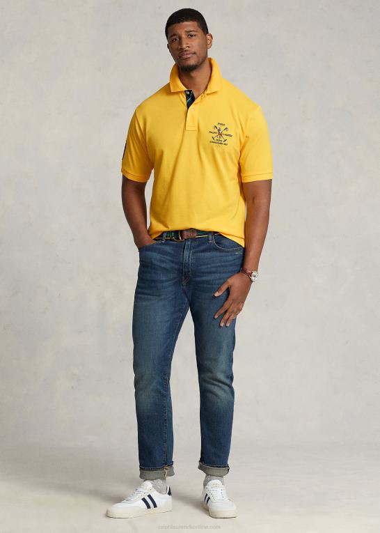 gulfinnet Mænd Ralph Lauren crest mesh poloshirt Z426B1603