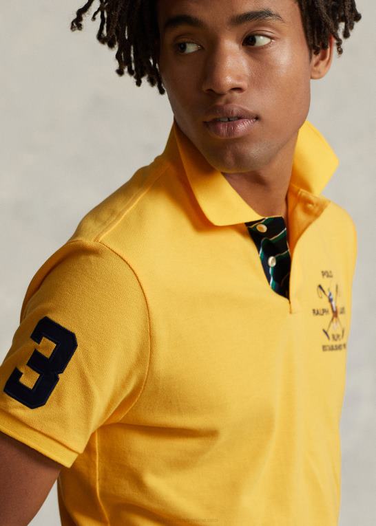 gulfinnet Mænd Ralph Lauren klassisk pasform crest mesh poloshirt Z426B887