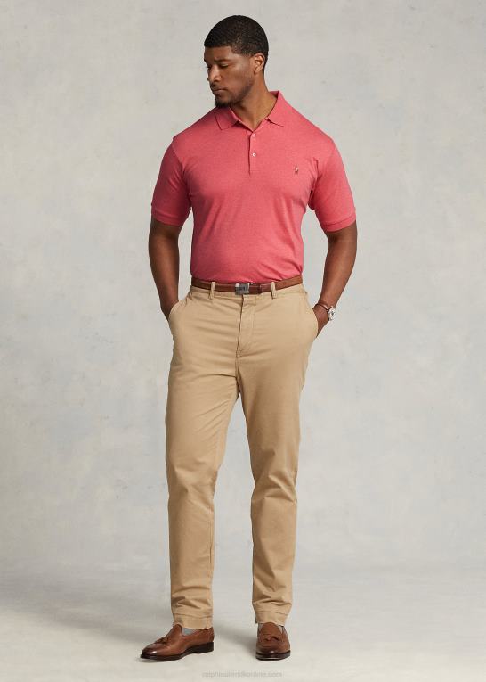 højlandsroselyng Mænd Ralph Lauren blød poloshirt i bomuld Z426B1536