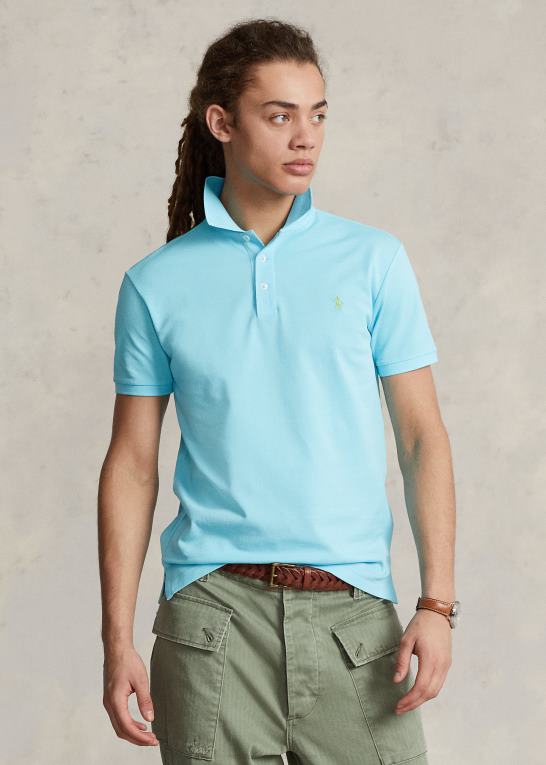 hammond blå Mænd Ralph Lauren slim fit poloshirt i stretch mesh Z426B954