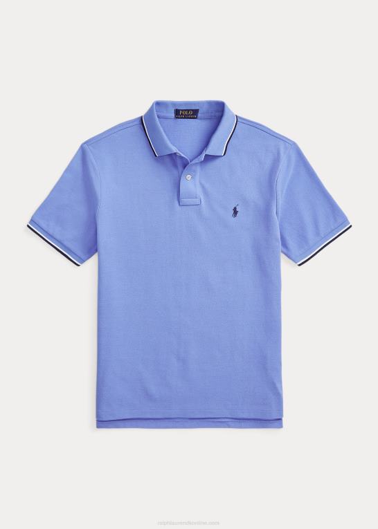 havneø blå Mænd Ralph Lauren klassisk pasform mesh poloshirt Z426B584