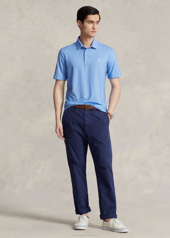 havneø blå Mænd Ralph Lauren klassisk pasform ydeevne poloshirt Z426B805