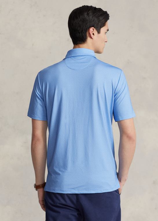 havneø blå Mænd Ralph Lauren klassisk pasform ydeevne poloshirt Z426B805