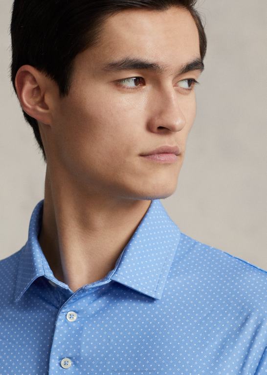 havneø blå Mænd Ralph Lauren klassisk pasform ydeevne poloshirt Z426B805