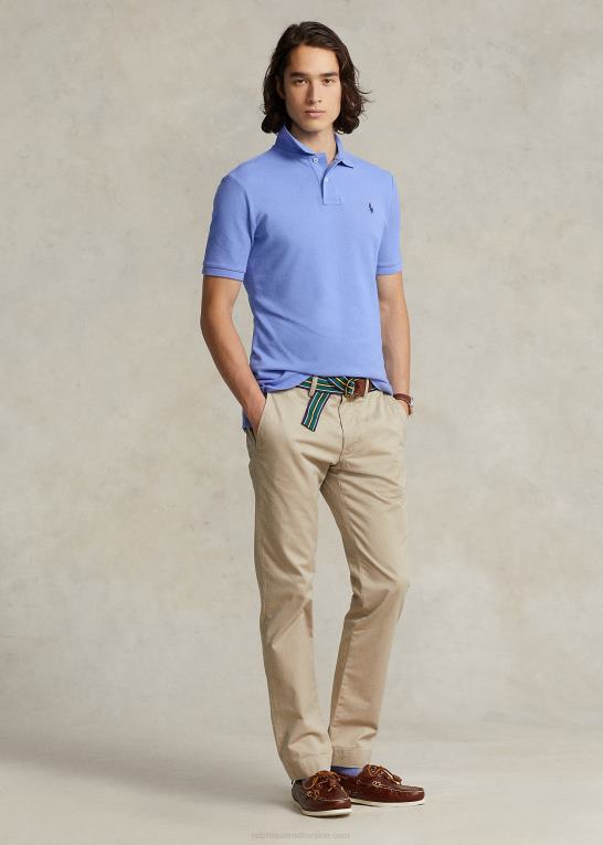 havneø blå/marine Mænd Ralph Lauren slim fit mesh mode poloshirt Z426B10