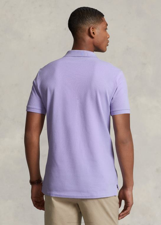 himmel lavendel Mænd Ralph Lauren slim fit mesh ny poloshirt Z426B35