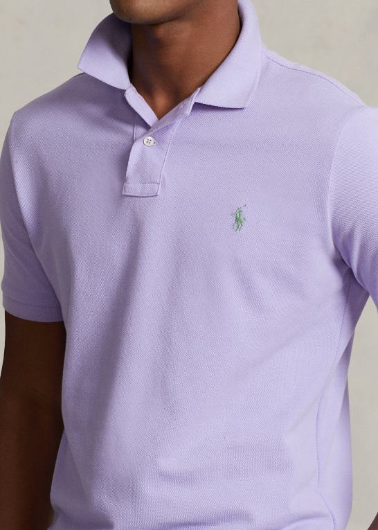 himmel lavendel Mænd Ralph Lauren slim fit mesh ny poloshirt Z426B35