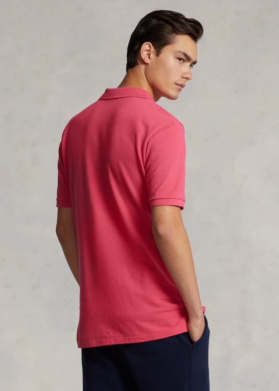 hot pink/hvid Mænd Ralph Lauren slim fit mesh poloshirt Z426B44