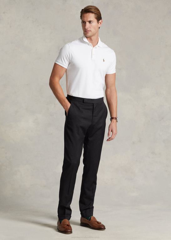 hvid Mænd Ralph Lauren blød bomulds poloshirt - alle passer Z426B193