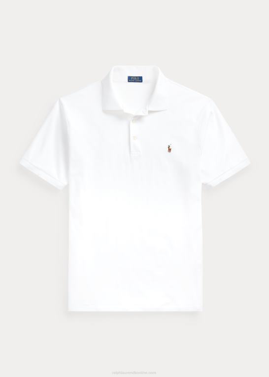 hvid Mænd Ralph Lauren blød poloshirt i bomuld Z426B1532