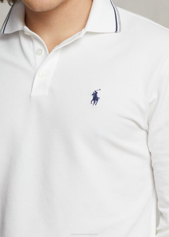 hvid Mænd Ralph Lauren brugerdefineret slim fit poloshirt i stretch mesh Z426B872